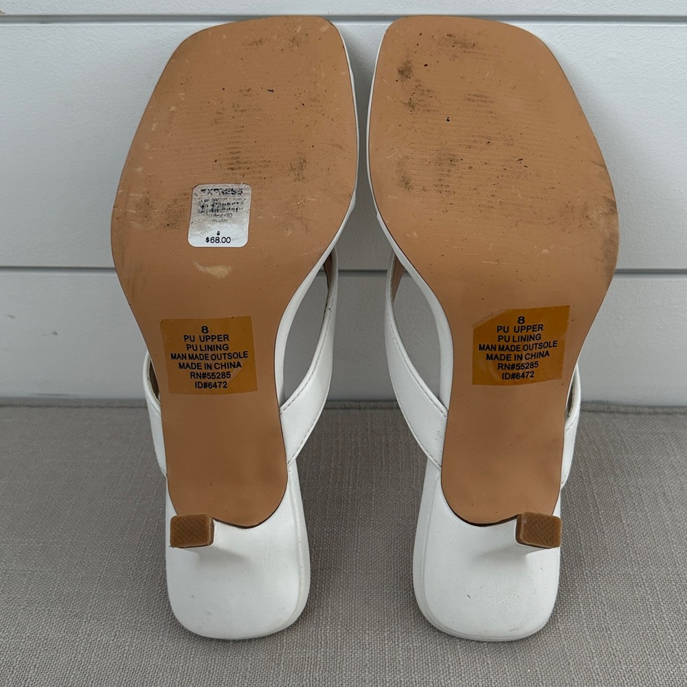Express Women's Square Toe Kitten Heel Sandals - Picture 3 of 4